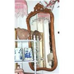 1930s Mirror Engraved w/Fancy Top Painted Gold #1692540