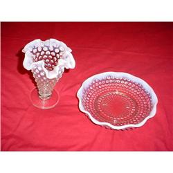 Moonstone goblet and plate by Anchor Hocking #1692552