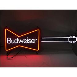 NEON BUDWEISER GUITAR SIGN 1987 VINTAGE BEER #1692678
