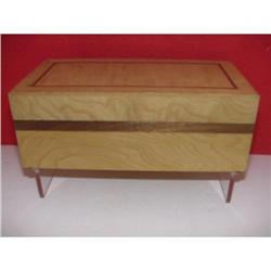 Estate Blonde Wood Bombay Co. Music Jewelry Box#1692680