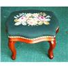Image 1 : VICTORIAN MAHOGANY FOOTSTOOL WITH NEEDLEPOINT #1692757
