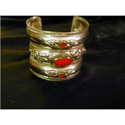 Wonderful Afghan Inlaid Bracelet Carnelian #1692842