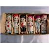 Image 1 : Set of 6 Bisque Porcelain Dolls in Original #1692857