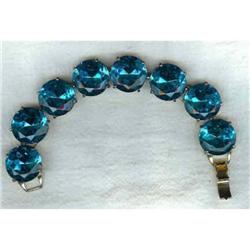 Aquamarine colored foil backed bracelet #1692987