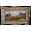 Image 1 : ART OIL PAINTING OF FLOCK OF GRAZING SHEEP #1708989