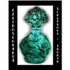 Image 1 : CZ MALACHITE COLOR GLASS PERFUME BOTTLE 1930's #1709003