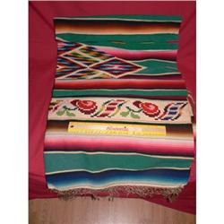 Beautifully Colored Vintage Mexican Blanket #1709136