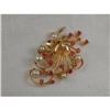 Image 1 : Estate 14K Ruby Diamond Cultured Pearl Brooch #1709200