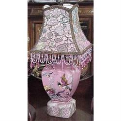 Porcelain bird lamp custom made shade #1709345