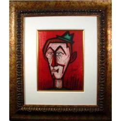 B. Buffet, Red Clown, Original Lithograph, #1709407