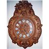 Image 1 : Carved  Wood French Wall Clock #1722547