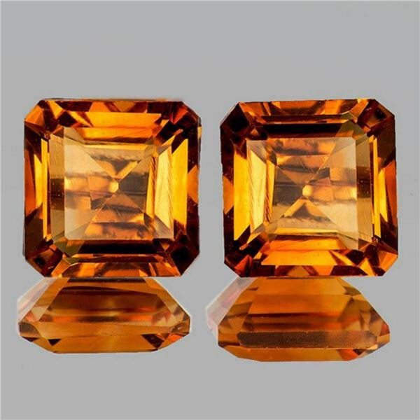 NATURAL GOLDEN ORANGE CITRINE PAIR [IF-VVS]