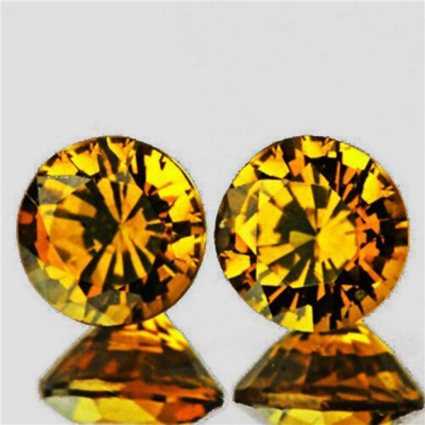 Natural Golden Yellow Mali Garnet Pair{Flawless-VVS}