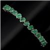 Image 1 : Natural 6x4mm Top Rich Green Emerald Bracelet