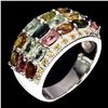 Image 2 : Natural Tourmaline Multi-Color Sapphire Ring