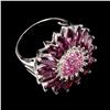 Image 3 : Natural  Pink Ruby Rhodolite Garnet Ring