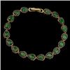 Image 2 : Natural  Green Columbian  Emerald Black Spinel Bracelet