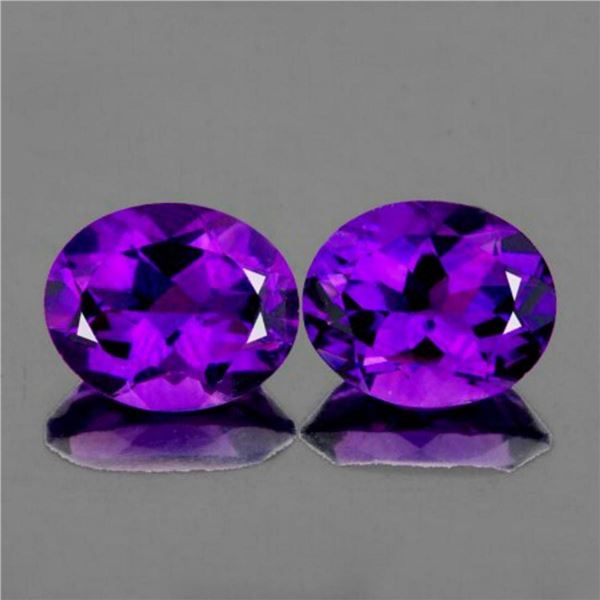 Natural  Purple Amethyst Pair  {VVS}
