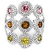 Image 1 : Natural Multi Color Tourmaline Ring