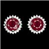 Image 1 : Natural stunning Round Red Ruby Earrings