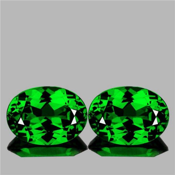 Natural Green Tsavorite Garnet Pair{Flawless-VVS}