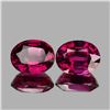 Image 1 : Natural Raspberry Red Pink Rhodolite Garnet Pair - FL