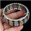 Image 3 : Natural Rhodolite Garnet & Multi Gems 300 Cts Bangle