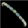 Image 2 : Natural Unheated White Opal Bracelet