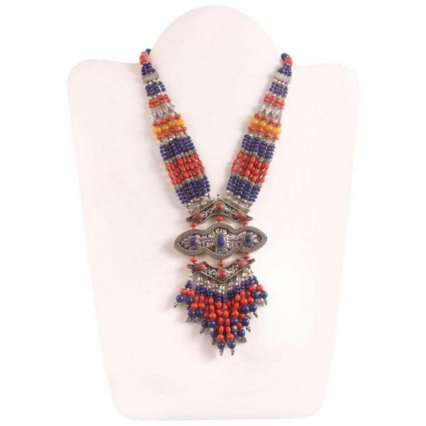 Tibet Natural Stone Tribal Queen Royal Necklace