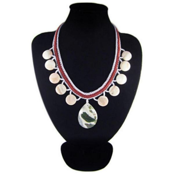 Natural Diamond Polished Stone Hand Made Necklace