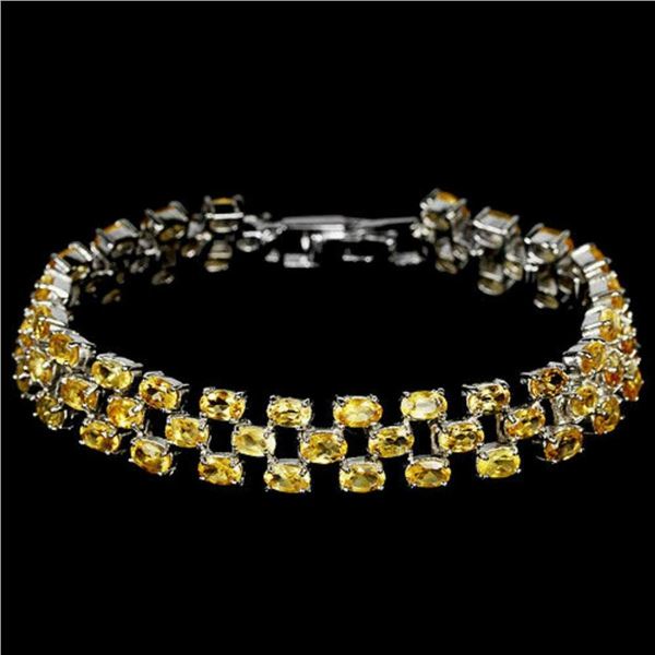 NATURAL ORANGISH YELLOW CITRINE Bracelet