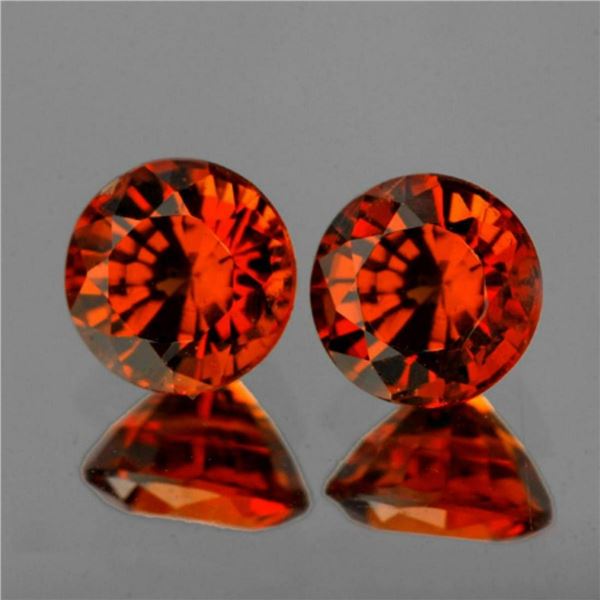 Natural Mandarin Orange Spessartite Garnet Pair