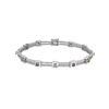 Image 1 : Natural 2.85 CTW Multi-Sapphire & Diamond Bracelet 14K White Gold - REF-178R2K
