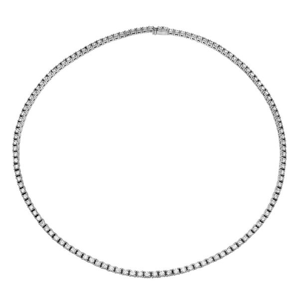 Natural 11.98 CTW Diamond Necklace 14K White Gold - REF-1162Y8N