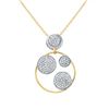 Image 1 : Natural 0.55 CTW Diamond Necklace 14K Two Tone Yellow Gold - REF-53R3K