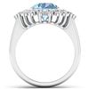 Image 2 : Natural 3.19 CTW Aquamarine & Diamond Ring 14K White Gold - REF-115H6M