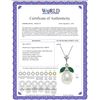 Image 2 : Genuine 4.5 ctw Pearl & Emerald Necklace 14KT Rose Gold - REF-25P8H