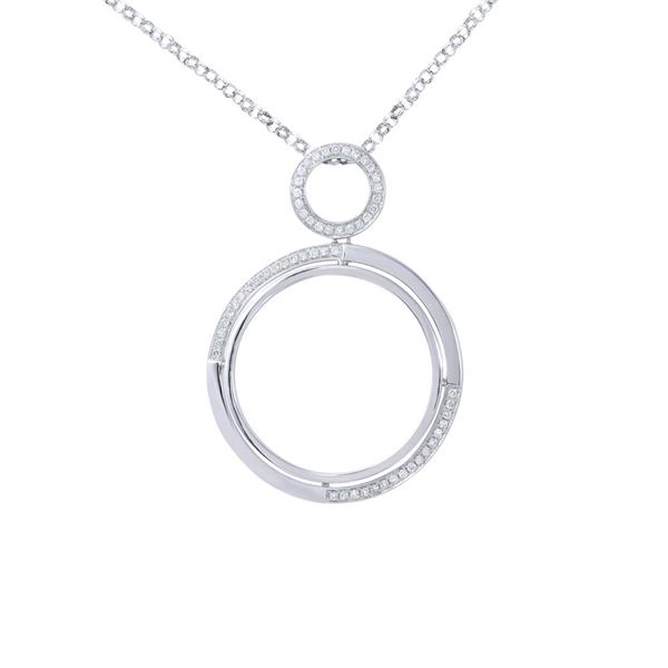 Natural 0.33 CTW Diamond Necklace 14K White Gold - REF-75H6W