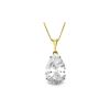 Genuine 5 ctw White Topaz Necklace 14KT Yellow Gold - REF-30X3M