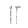 Natural 0.60 CTW Diamond Earrings 14K White Gold - REF-89X3T