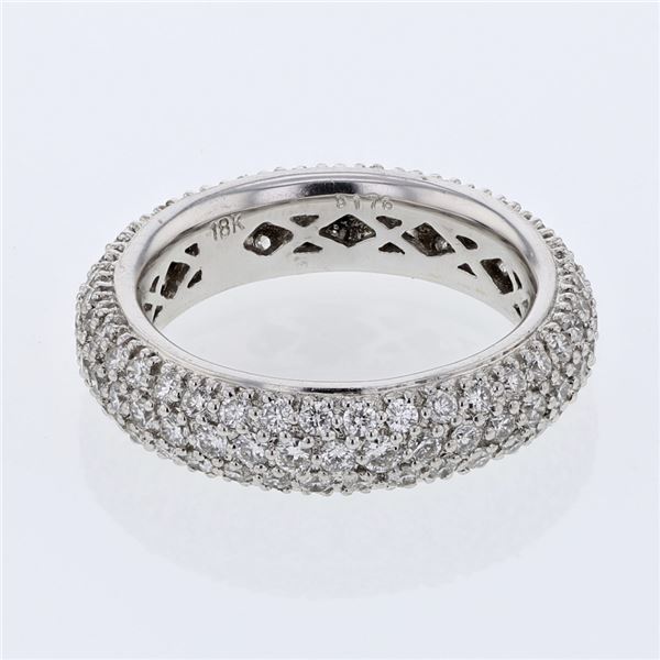 Natural 1.76 CTW Diamond Ring 18K White Gold - REF-221H4W