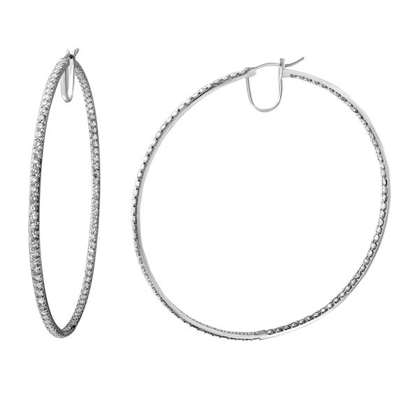 Natural 9.72 CTW Diamond Earrings 14K White Gold - REF-867X6T