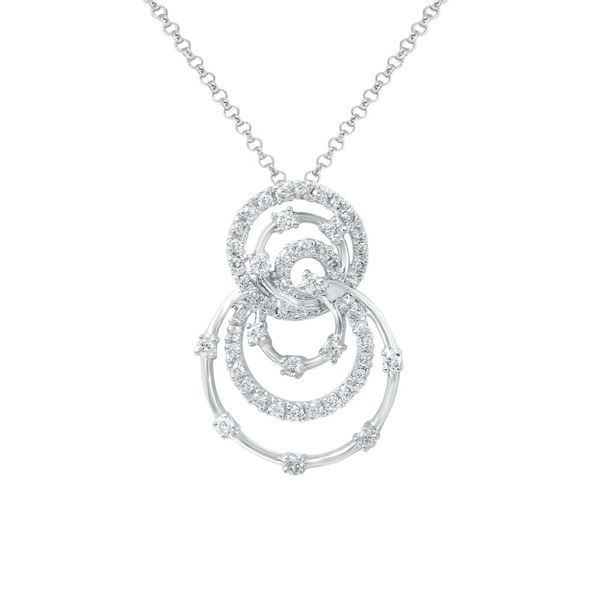 Natural 0.59 CTW Diamond Necklace 14K White Gold - REF-55R8K