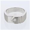 Image 1 : Natural 0.21 CTW Princess Diamond Ring 14K White Gold - REF-121M5F