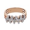 Image 1 : Natural 0.36 CTW Diamond Ring 18K Two Tone Rose Gold - REF-86H4W