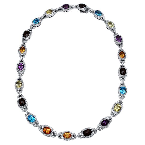 Natural 4.7 CTW Diamond Necklace 18K White Gold - REF-885R6K