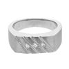 Image 1 : Natural 0.17 CTW Princess Diamond Ring 14K White Gold - REF-101H7W