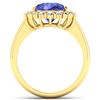 Image 2 : Natural 3.73 CTW Tanzanite & Diamond Ring 14K Yellow Gold - REF-121W7X