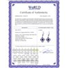 Image 2 : Genuine 1.10 ctw Amethyst Earrings 14KT White Gold - REF-37H7X