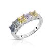 Image 1 : Natural 2.67 CTW Multi-Sapphire & Diamond Ring 14K White Gold - REF-65X7T